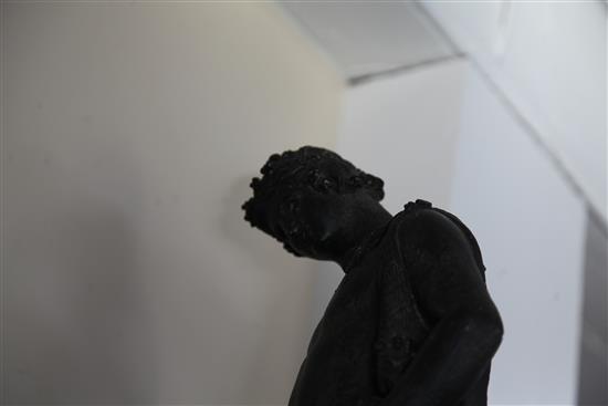 After the Antique. A Grand Tour bronze figure of Narcissus, 24in.